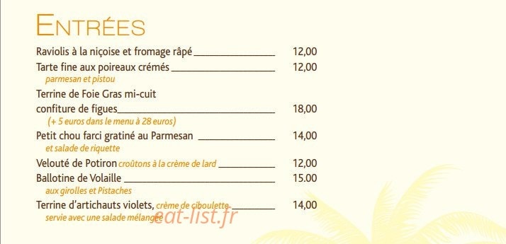 Au Rendez Vous des Amis — carte page 1
