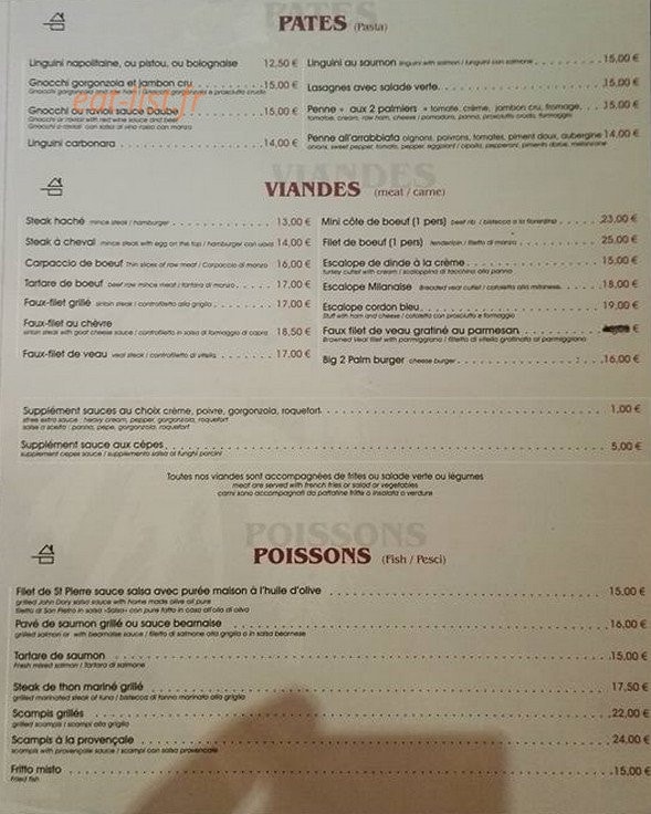 Aux 2 Palmiers — carte page 4