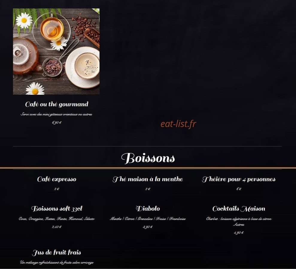 Azur Grill — carte page 5