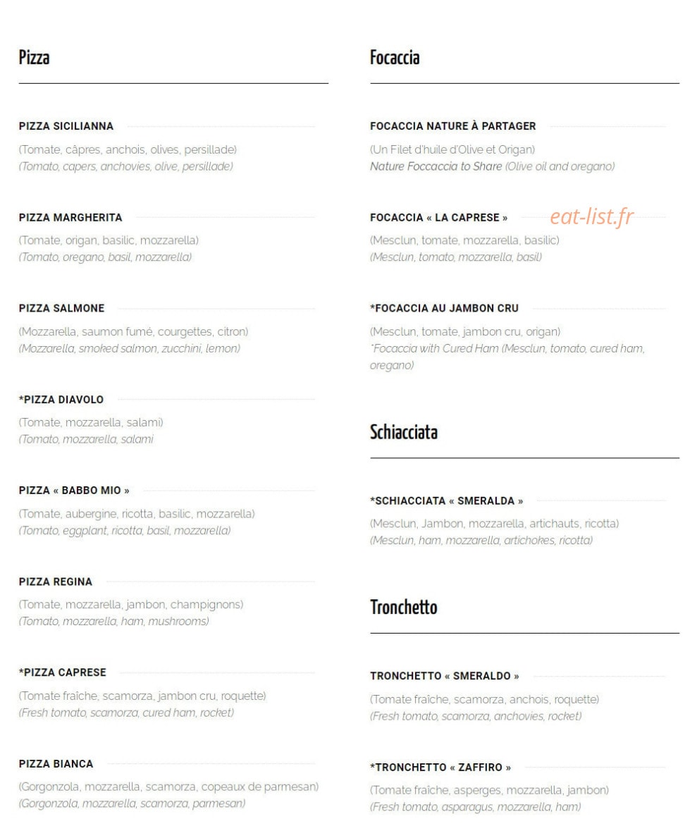 Babbo Mio — carte page 1