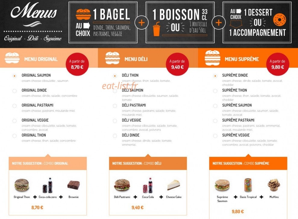Bagel corner — carte page 6