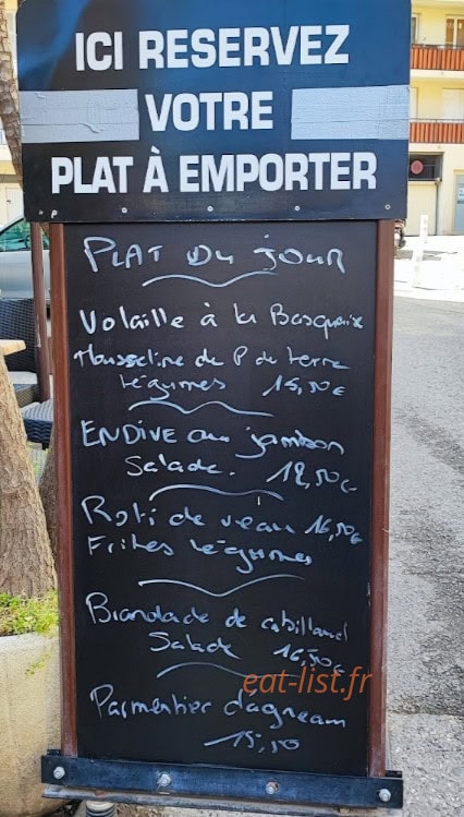 Bar Cave St Tropez — carte page 1
