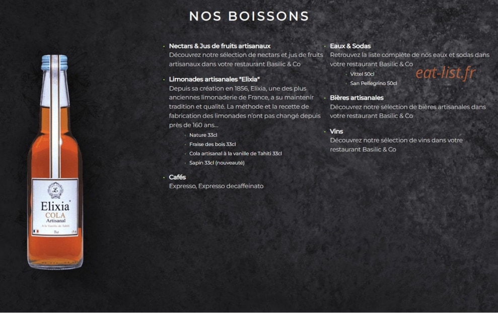 Basilic & Co — carte page 7