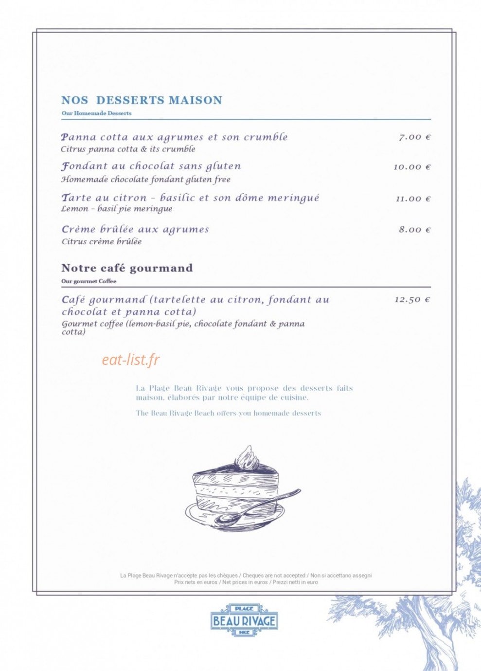 Beau Rivage — carte page 6