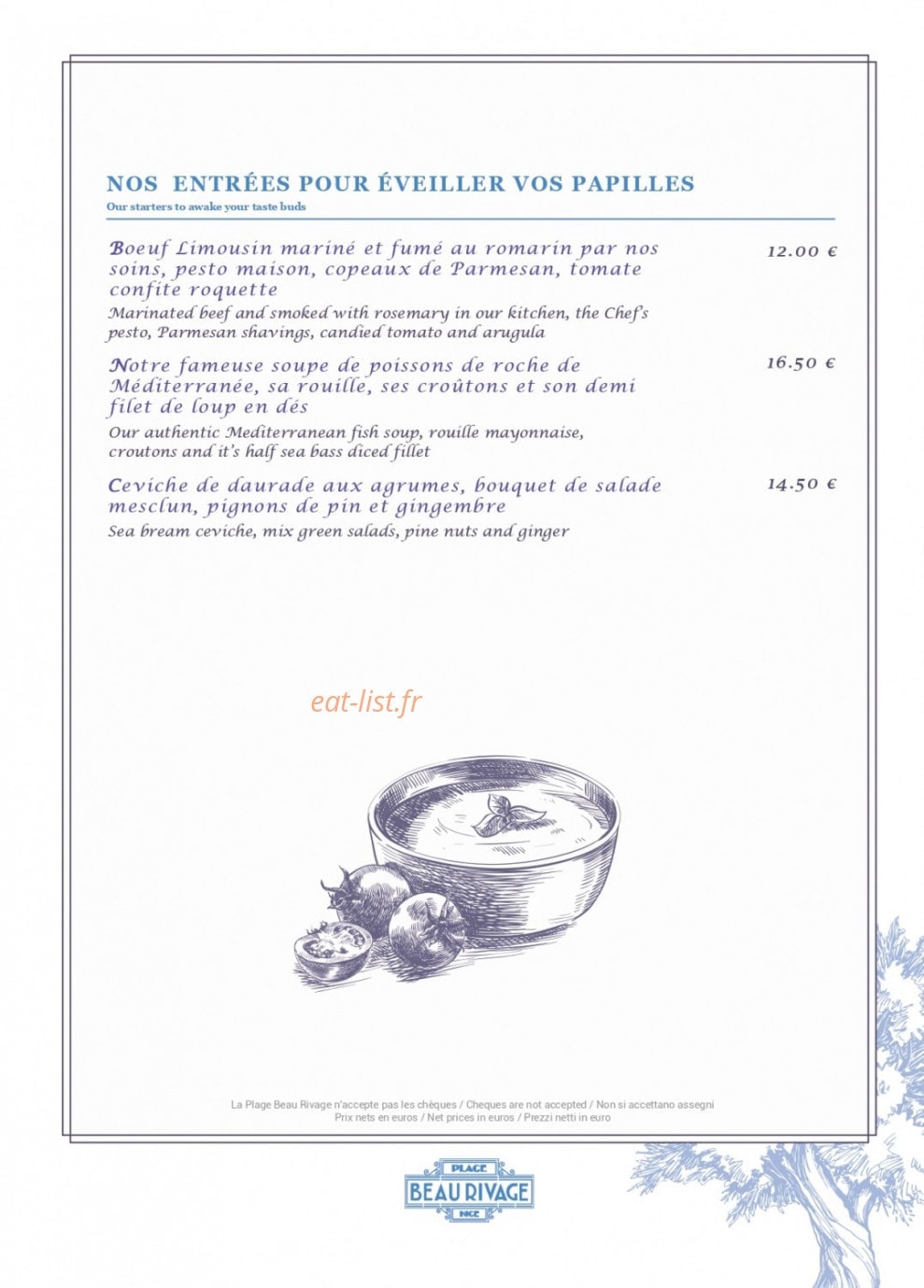 Beau Rivage — carte page 2