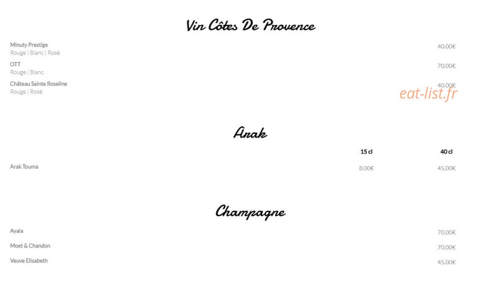 Beirut Grill House — carte page 4