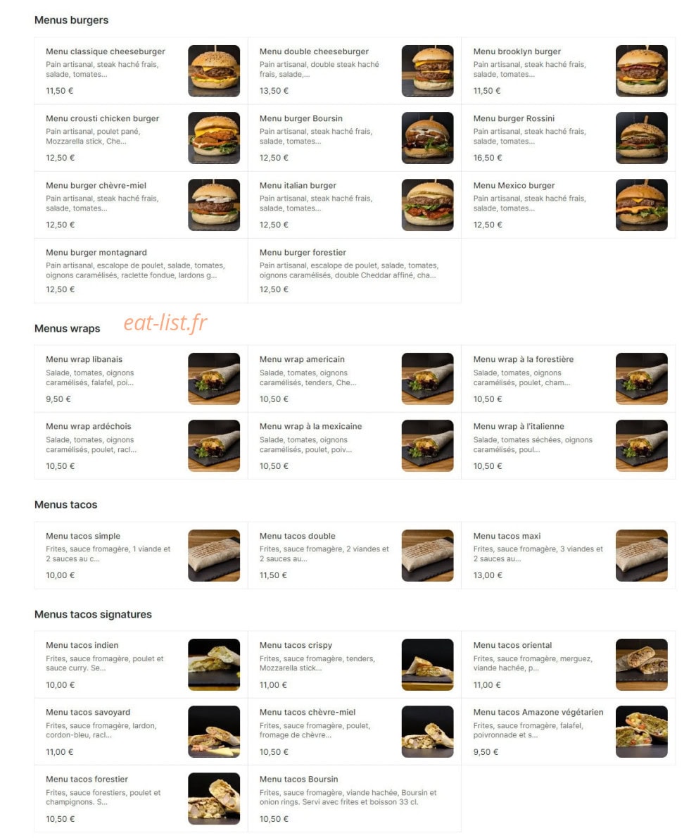 Best of burger & tacos — carte page 3