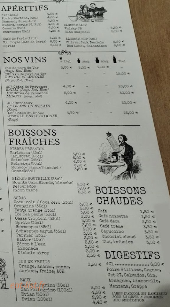 Bistro Niçois — carte page 3