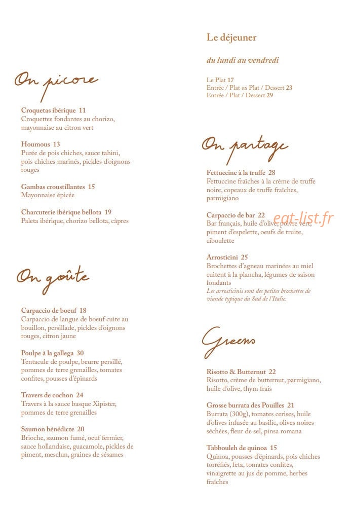 Bocca Mar — carte page 1