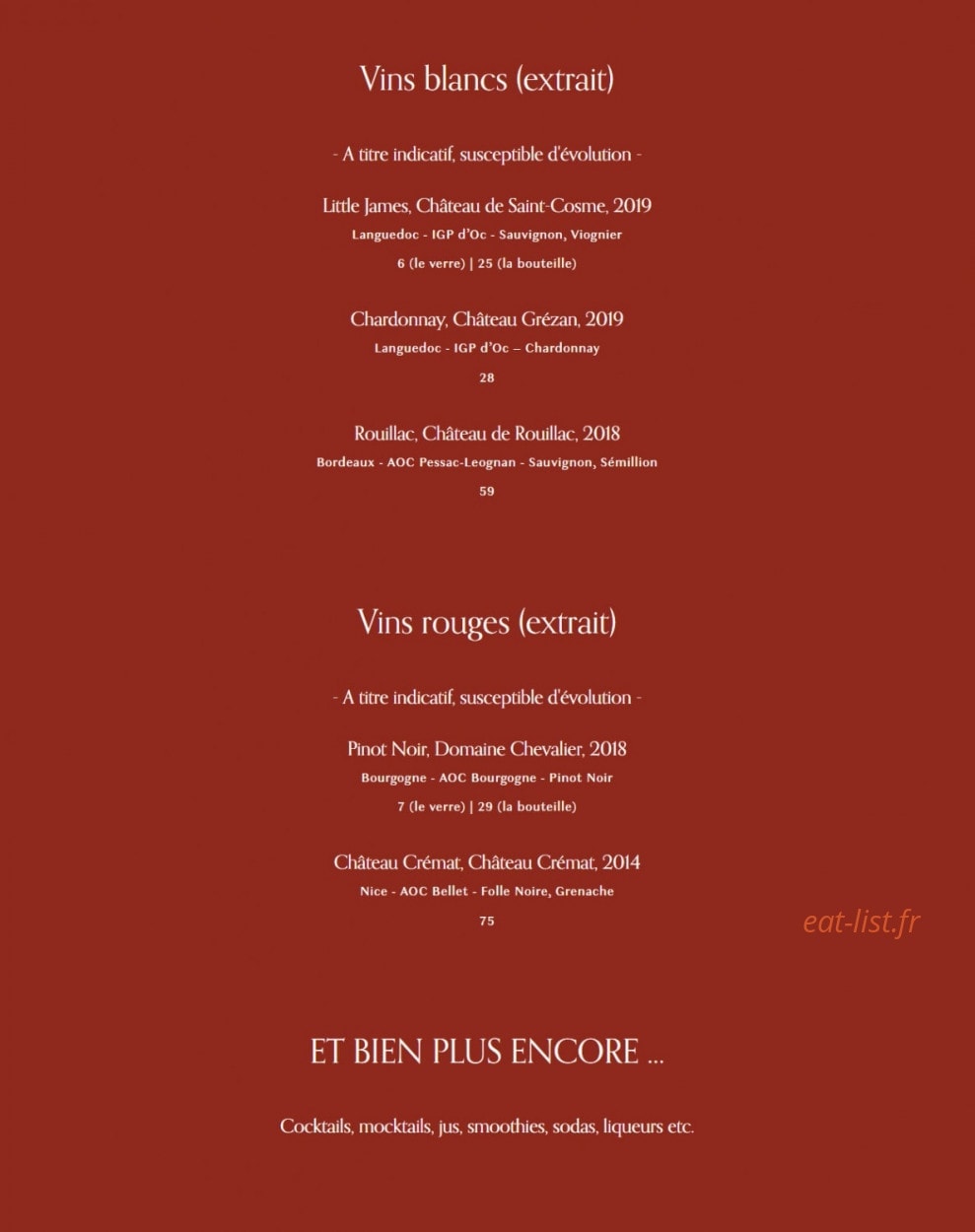 Bocca — carte page 9