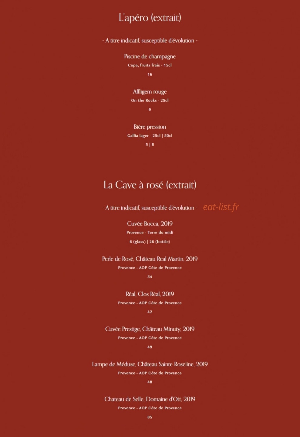 Bocca — carte page 7