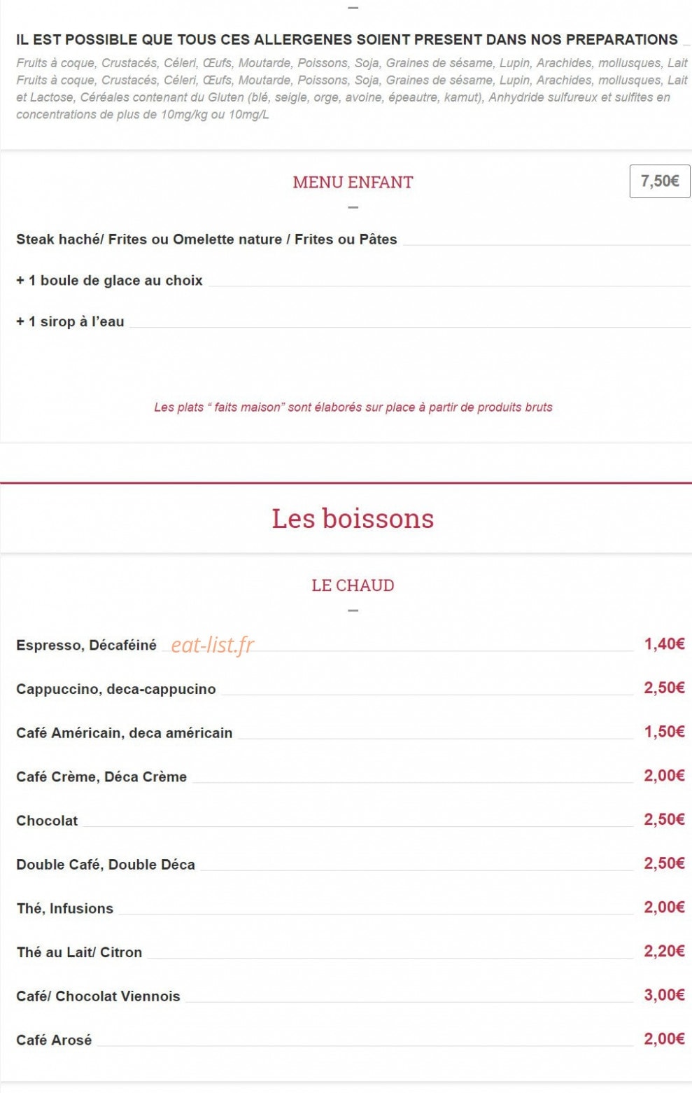 Brasserie Chez Alex — carte page 3
