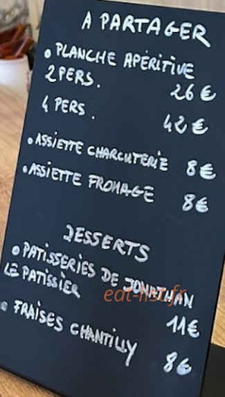 Brasserie de Castillon — carte page 1