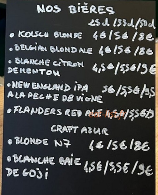 Brasserie de Castillon — carte page 2