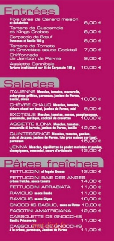 Brasserie du Col — carte page 4