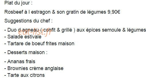 Brasserie edhec le 393 — carte page 1