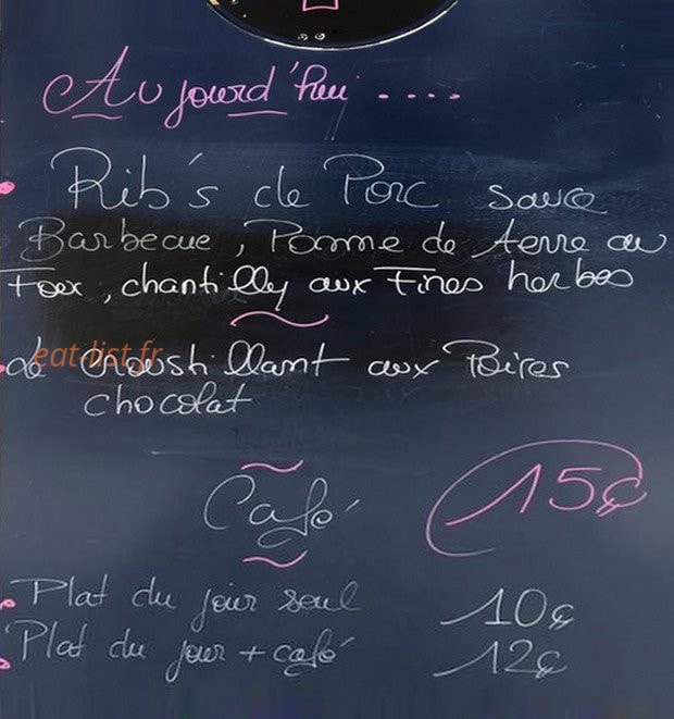 Brasserie Gal — carte page 1