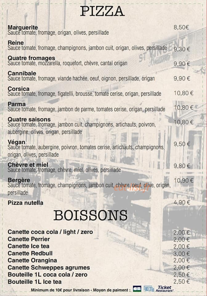 Brasserie Saint Vincent — carte page 2