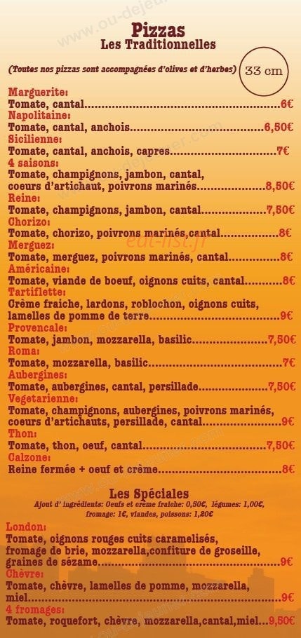 Brothers pizza — carte page 3