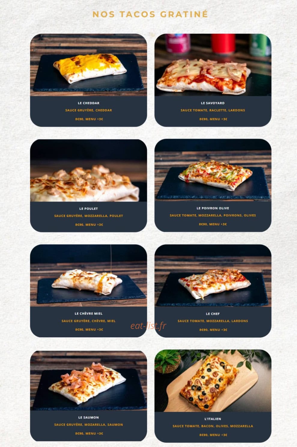 Burger family — carte page 3