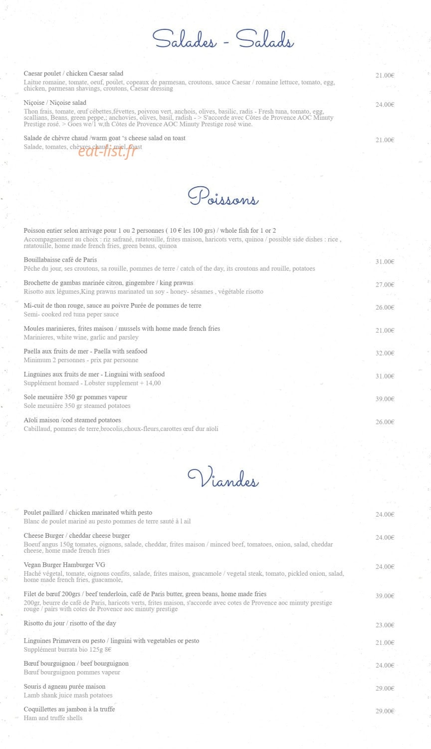 Café de Paris — carte page 3