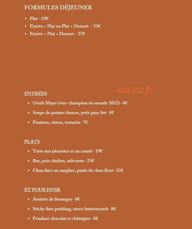 Café des Musiciens — carte page 1