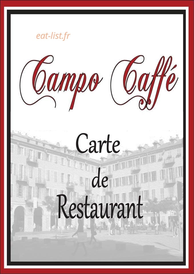 Campo Caffé — carte page 1
