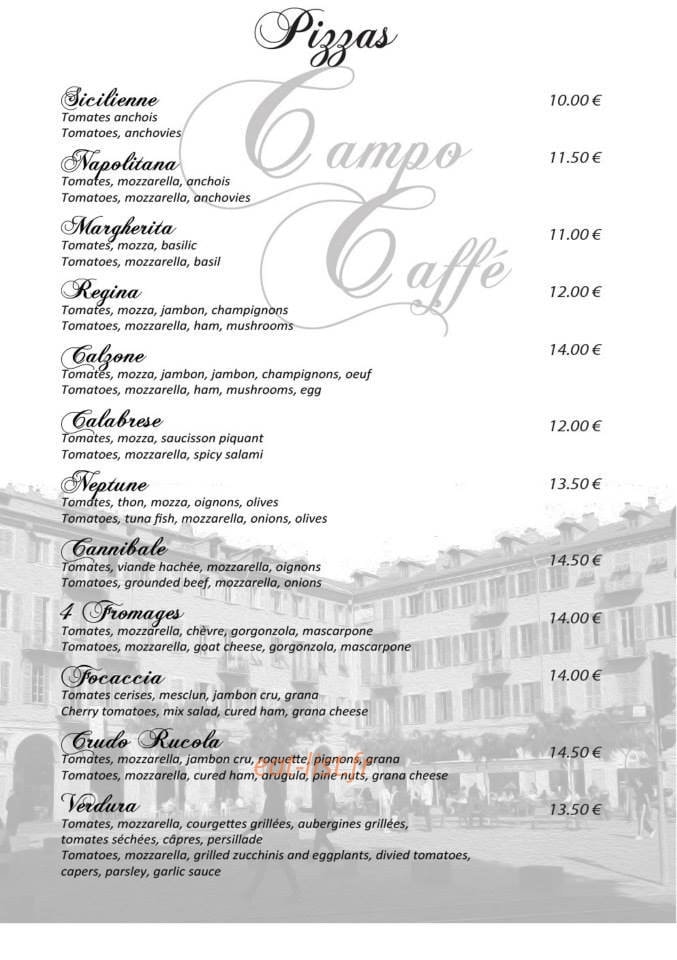 Campo Caffé — carte page 3