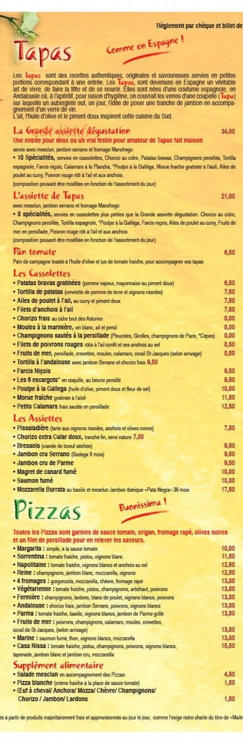 Casa Nissa — carte page 2