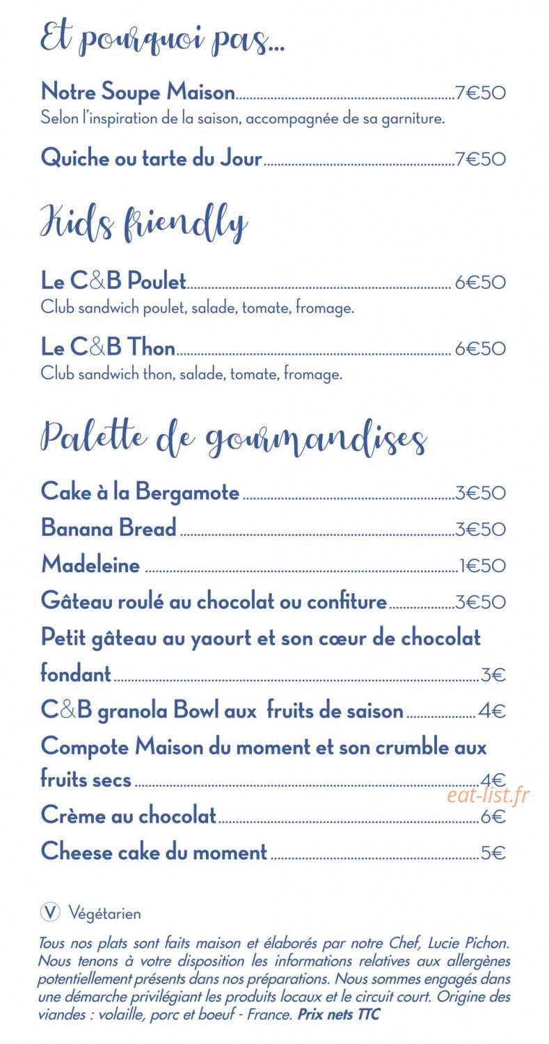 Causette & Bergamote — carte page 2