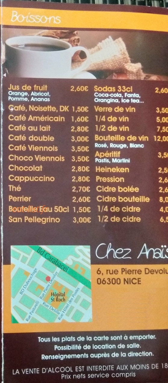Chez Anaïs — carte page 3