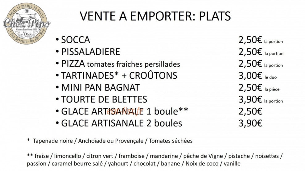 Chez Pipo — carte page 2