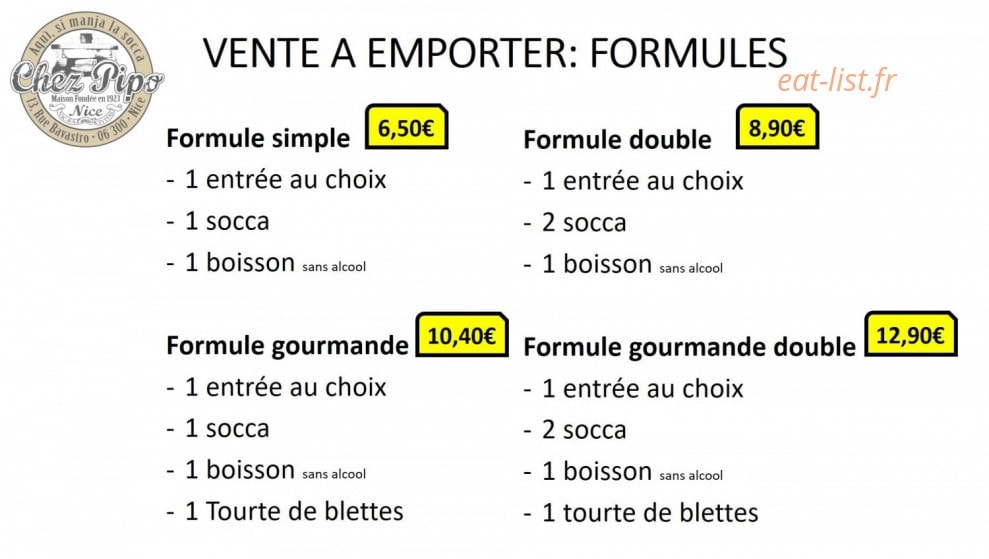 Chez Pipo — carte page 1