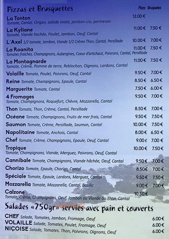 Chez Tonton — carte page 1