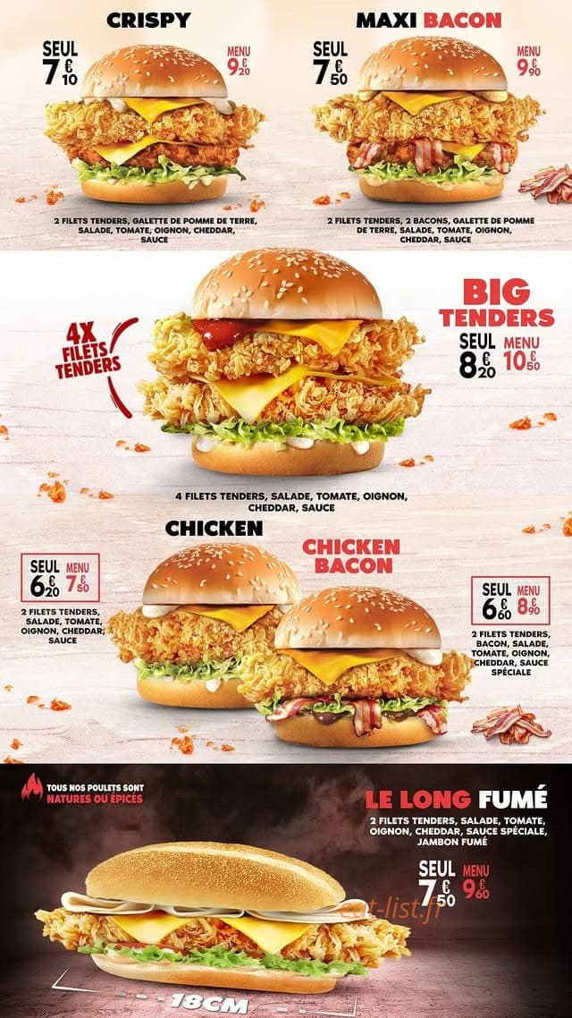 Chicken Drive — carte page 2