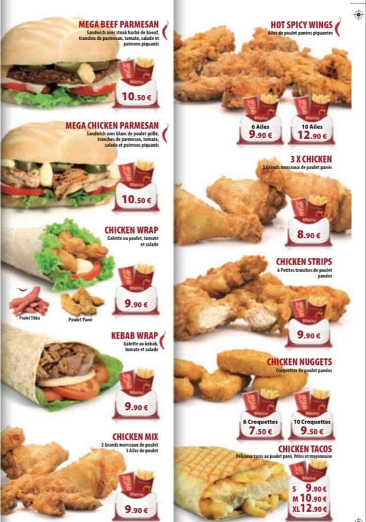 Chicken N Chicken — carte page 1