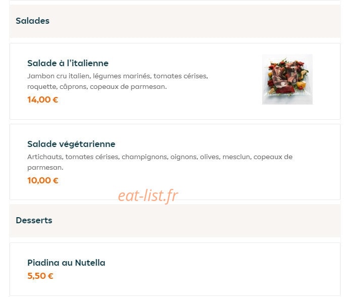 Ci Pizza — carte page 4