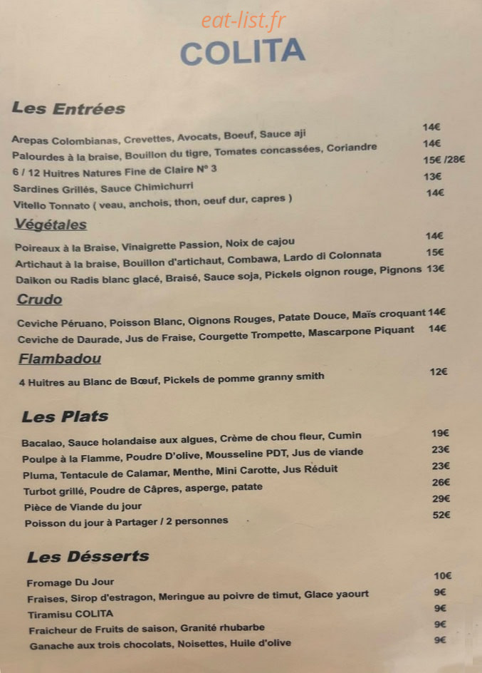 Colita — carte page 1