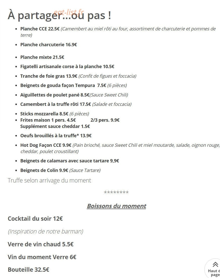Comptoir Central Electrique — carte page 4