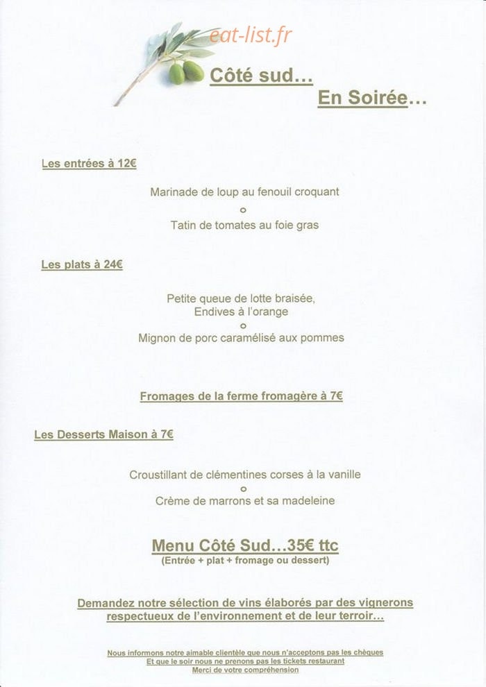 Côté Sud — carte page 1