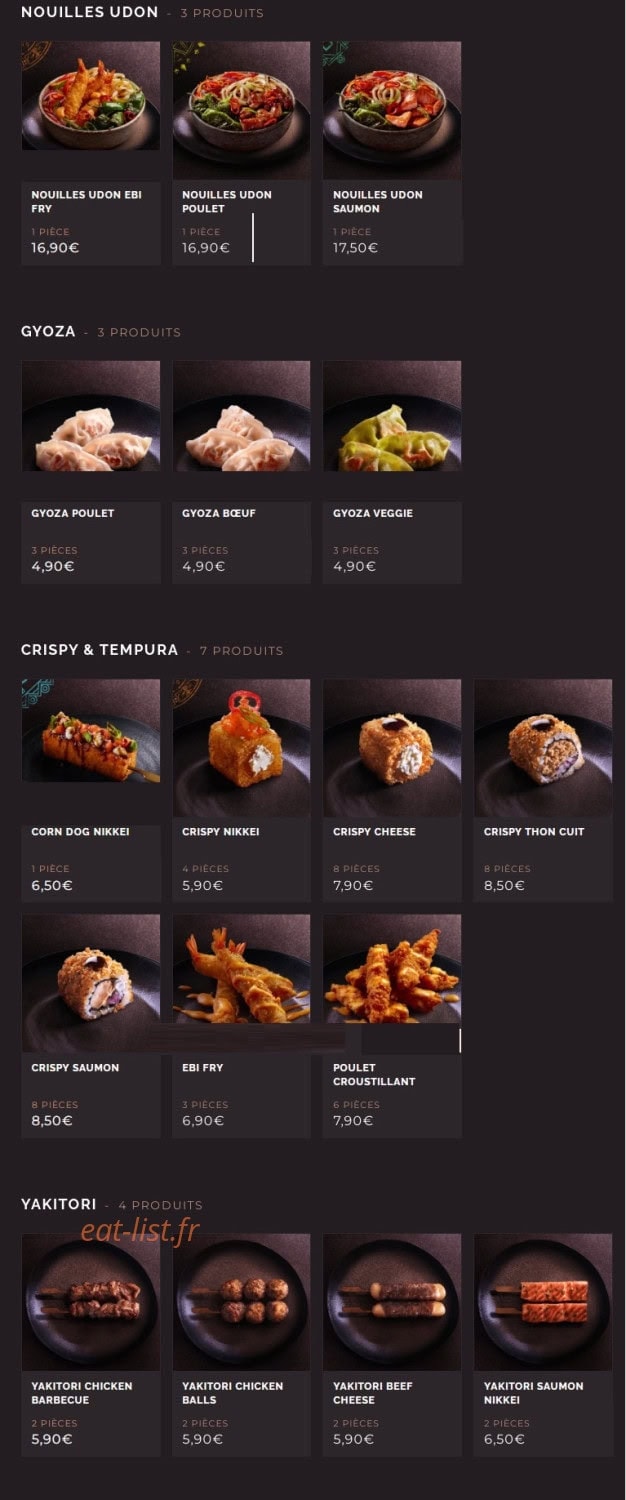 Côté Sushi — carte page 10