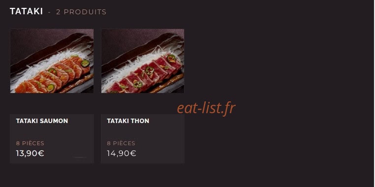 Côté Sushi — carte page 7