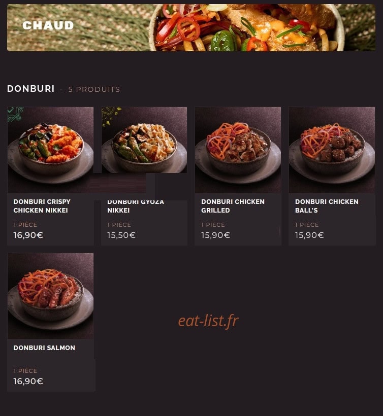 Côté Sushi — carte page 9