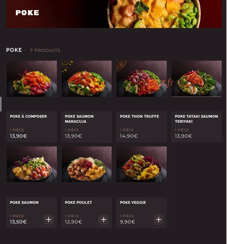 Côté Sushi — carte page 8