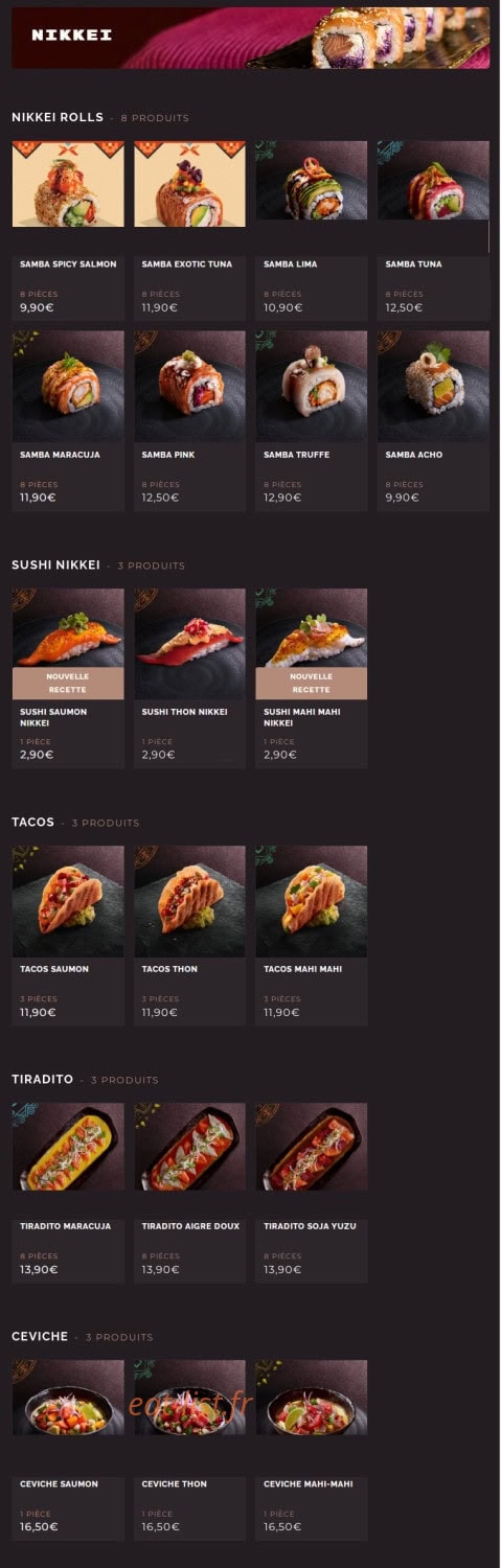 Côté Sushi — carte page 5