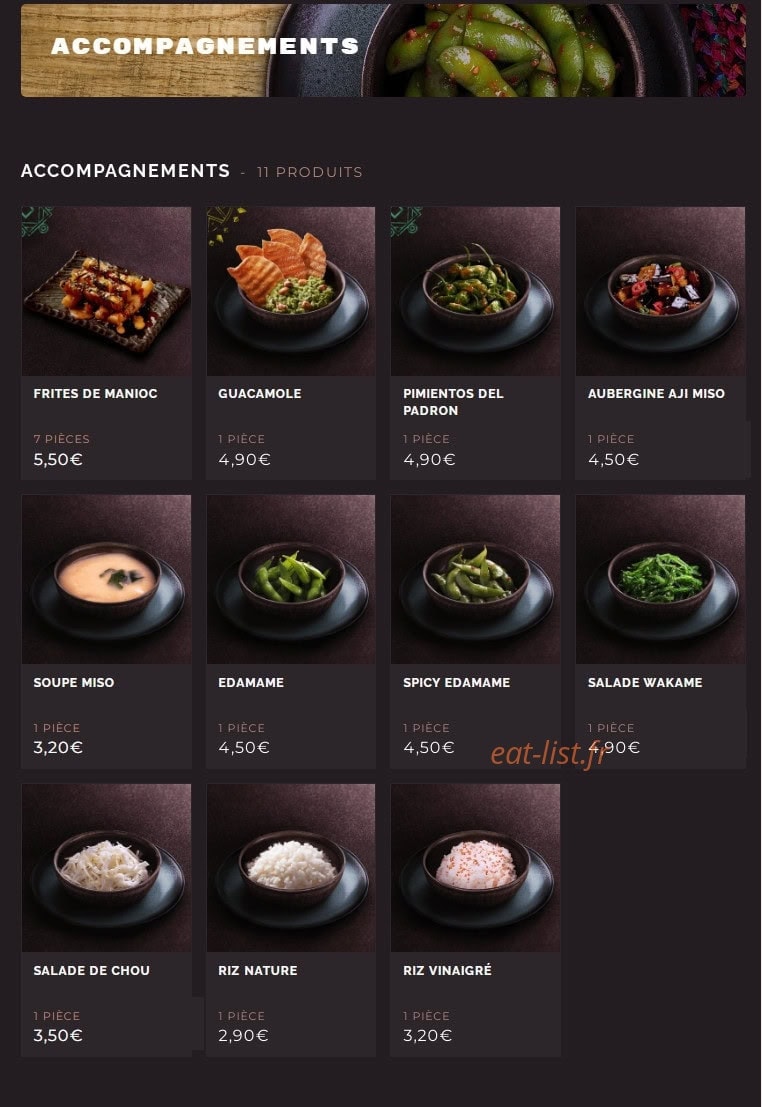 Côté Sushi — carte page 11