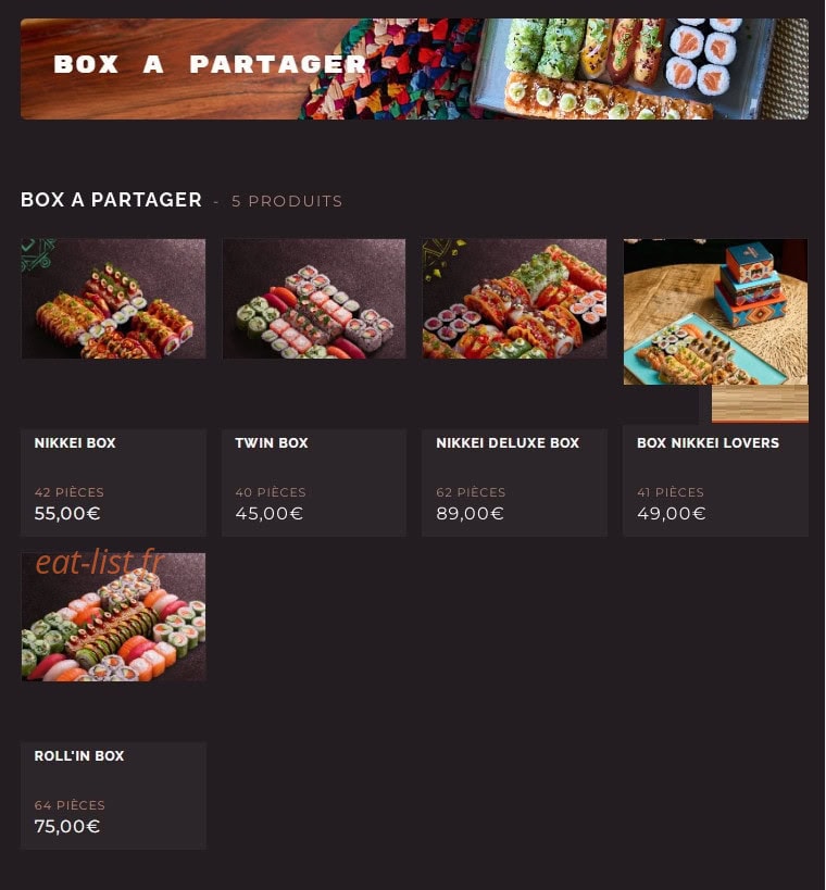 Côté Sushi — carte page 4