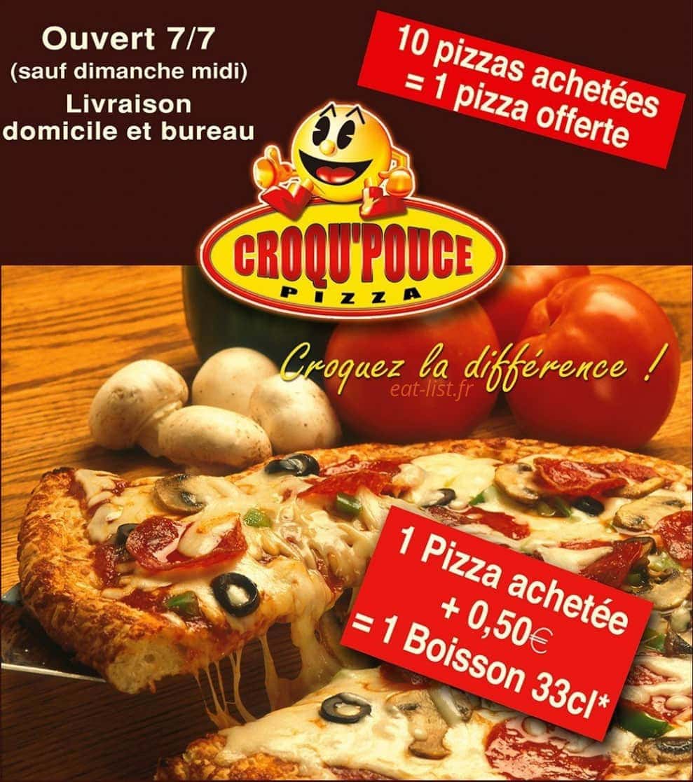 Croqu'Pouce Pizza — carte page 1