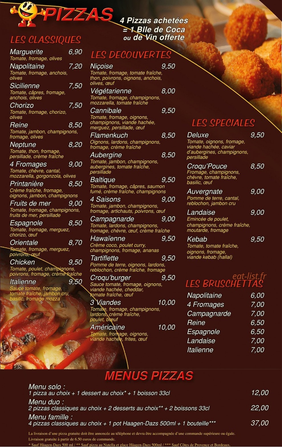 Croqu'Pouce Pizza — carte page 2