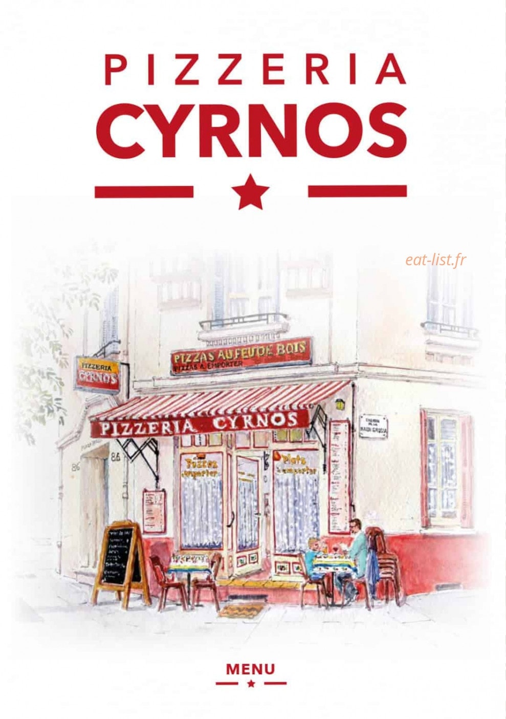 Cyrnos Pizzéria — carte page 1